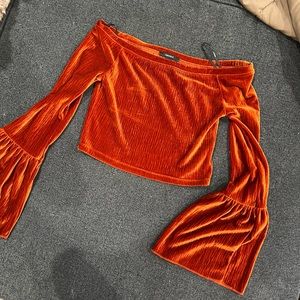 Forever 21 velvet blouse